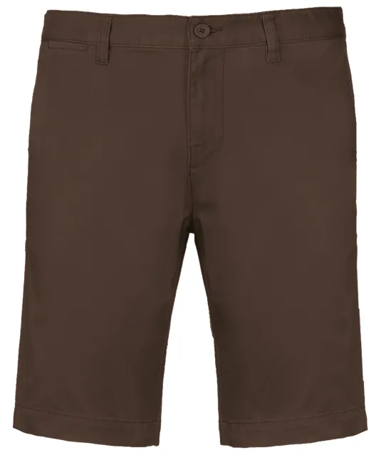 K750 - Heren chino bermudashorts Chocolate
