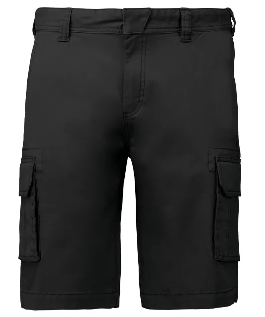K754 - Herenbermuda met diverse zakken Black
