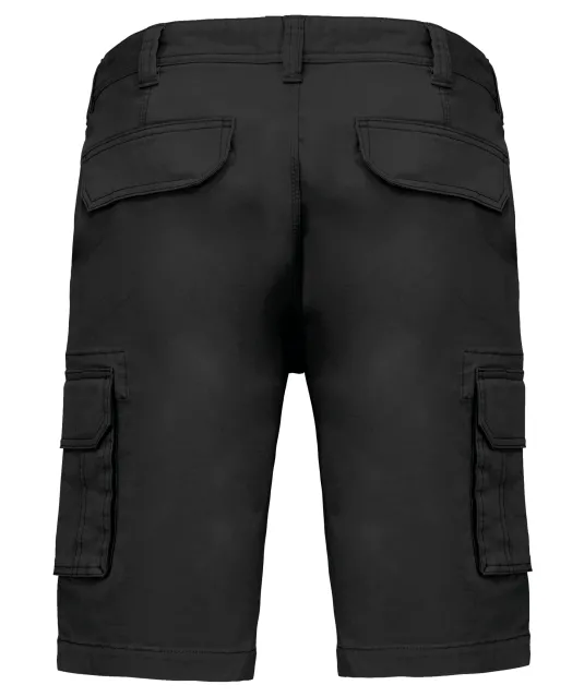 K754 - Herenbermuda met diverse zakken Black