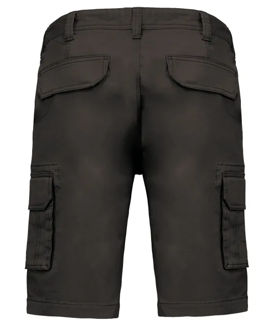 K754 - Herenbermuda met diverse zakken Dark Grey