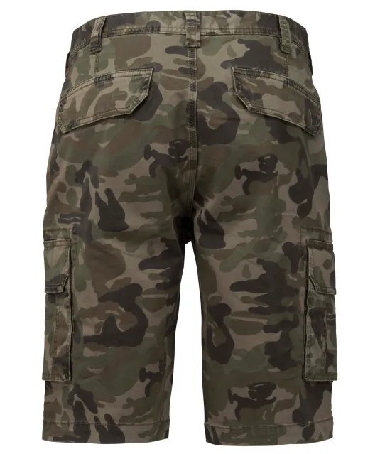 K754 - Herenbermuda met diverse zakken Olive Camouflage