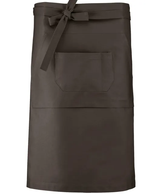 K887 - Katoenen lang schort Dark Grey