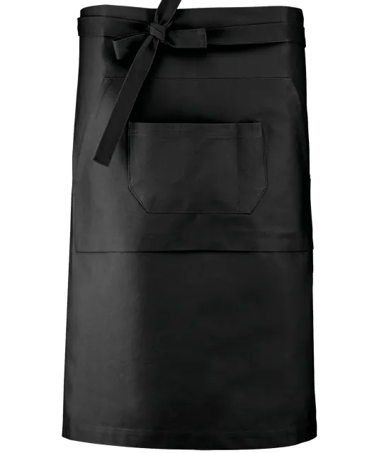 K887 - Katoenen lang schort Black