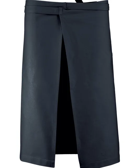 K887 - Katoenen lang schort Navy