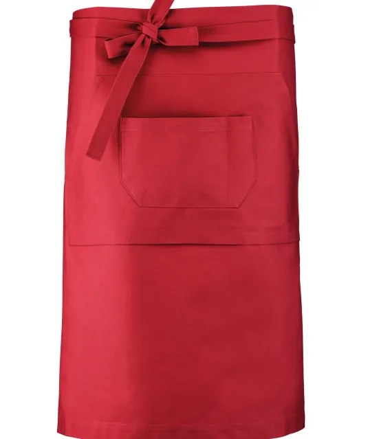 K887 - Katoenen lang schort Red
