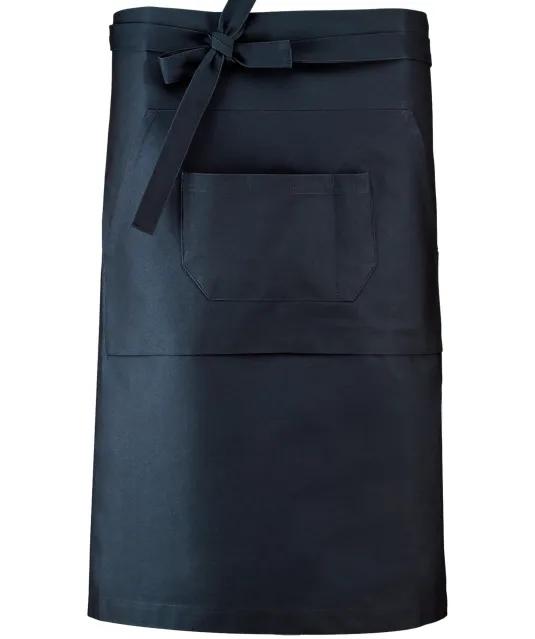 K887 - Katoenen lang schort Navy
