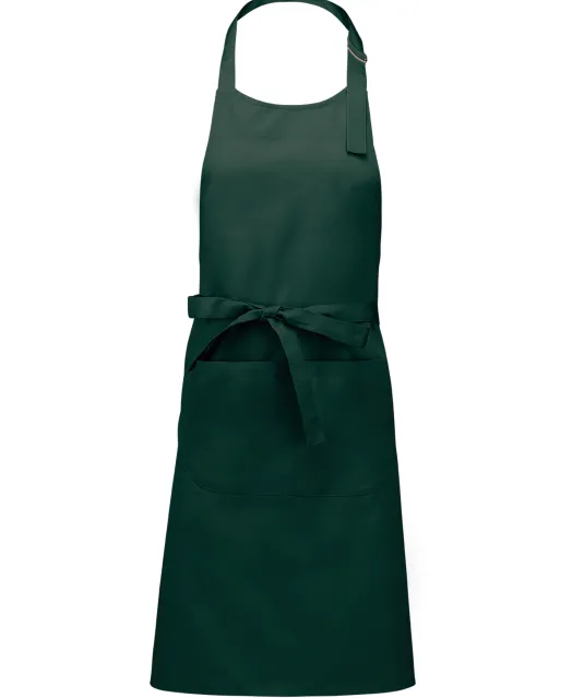 K890 - Schort van Polykatoen met zak Bottle Green