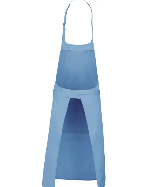 K890 - Schort van Polykatoen met zak Sky Blue