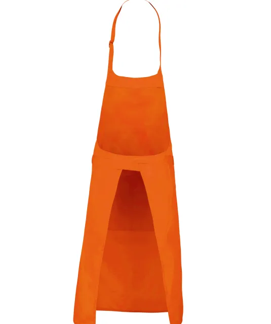 K890 - Schort van Polykatoen met zak Orange