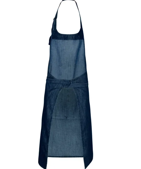 K890 - Schort van Polykatoen met zak Denim