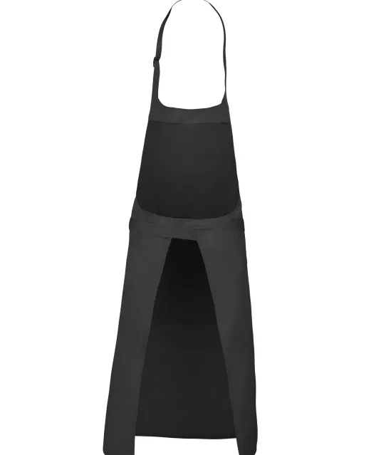 K890 - Schort van Polykatoen met zak Dark Grey