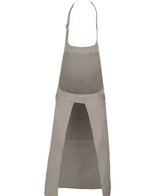 K890 - Schort van Polykatoen met zak Beige
