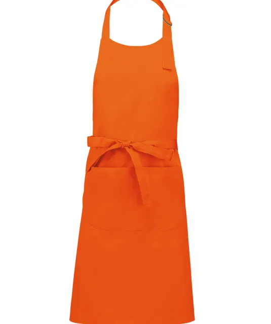 K890 - Schort van Polykatoen met zak Orange