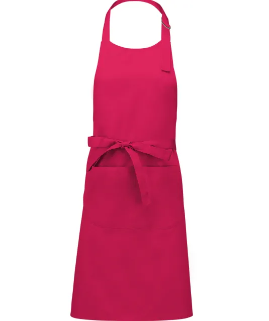K890 - Schort van Polykatoen met zak Fuchsia