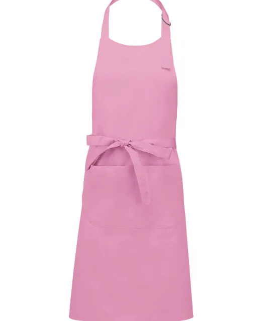 K890 - Schort van Polykatoen met zak Dark Pink