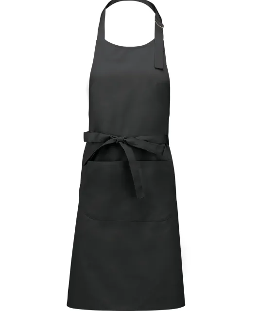 K890 - Schort van Polykatoen met zak Dark Grey