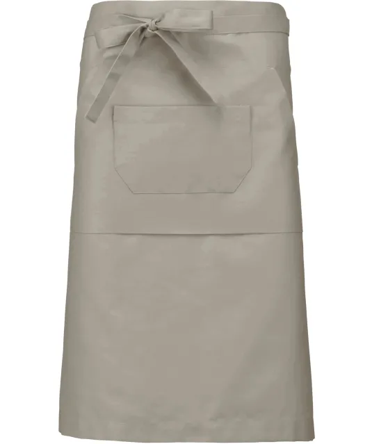 K897 - Polykatoen lang schort Beige