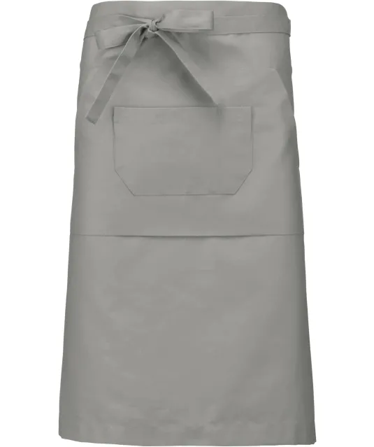 K897 - Polykatoen lang schort Light Grey