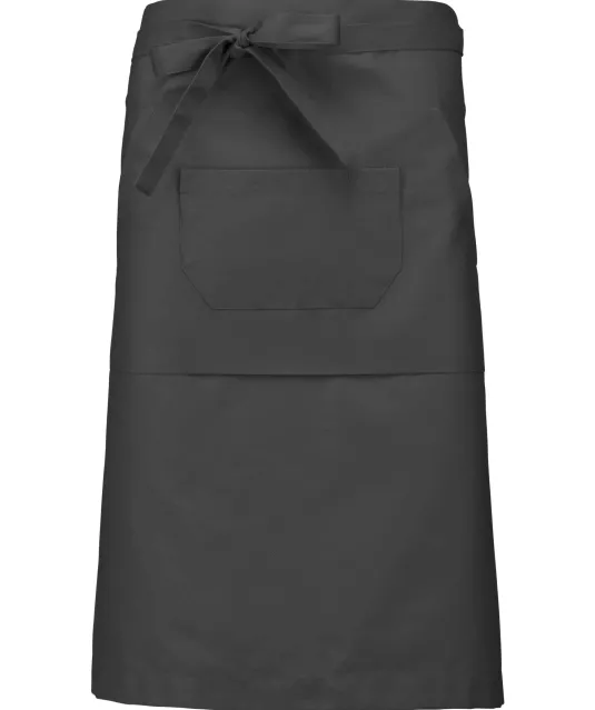 K897 - Polykatoen lang schort Dark Grey