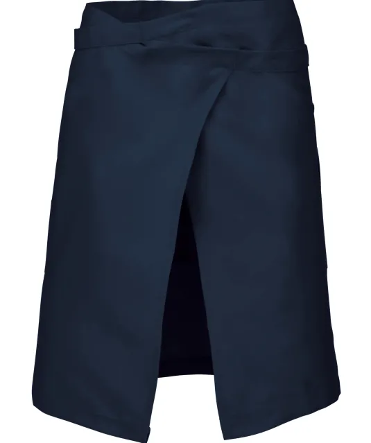 K898 - Katoenen halflang schort Navy