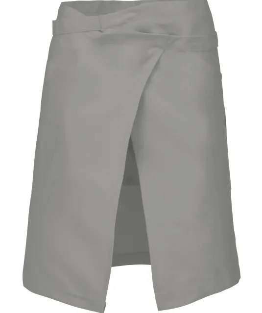 K898 - Katoenen halflang schort Light Grey