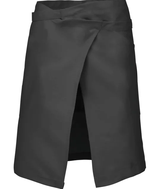 K898 - Katoenen halflang schort Dark Grey