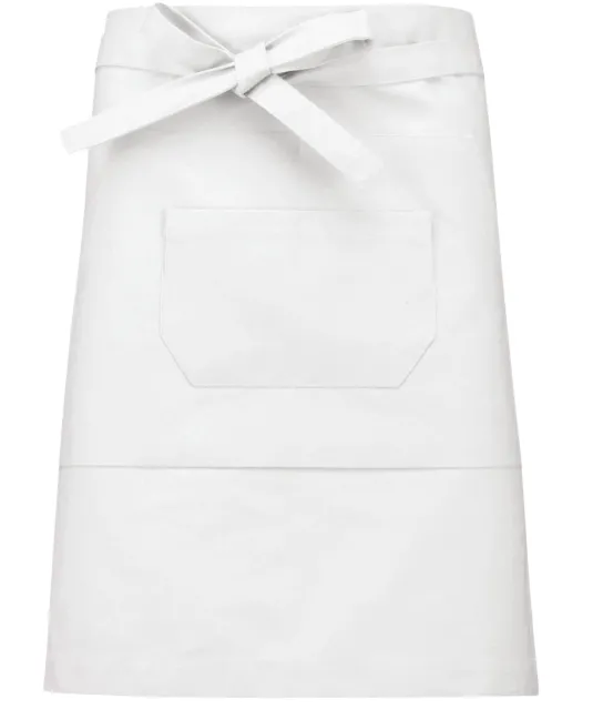 K898 - Katoenen halflang schort White