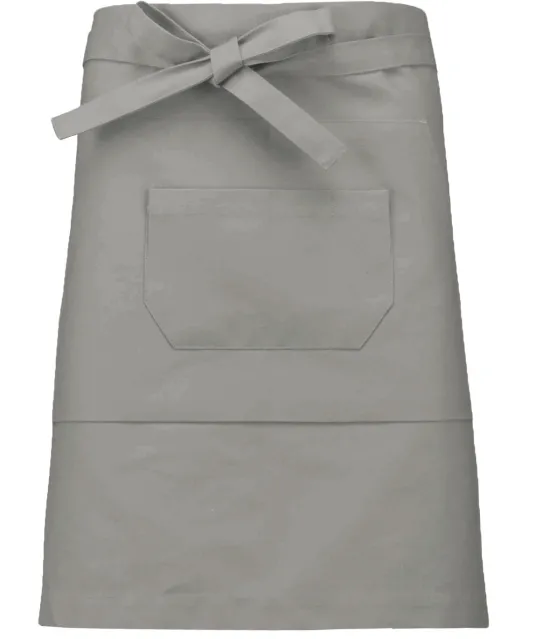 K898 - Katoenen halflang schort Light Grey