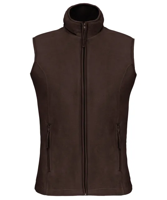 K906 - Bodywarmer van microfleece dames Chocolate