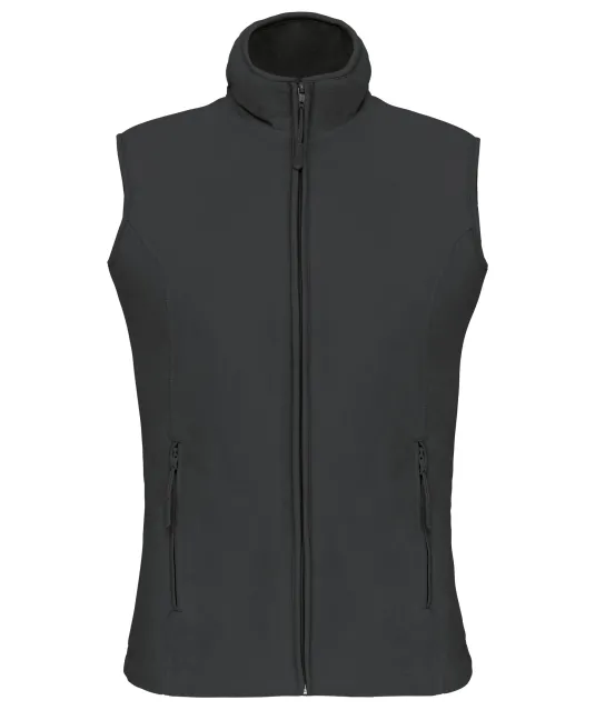 K906 - Bodywarmer van microfleece dames Dark Grey