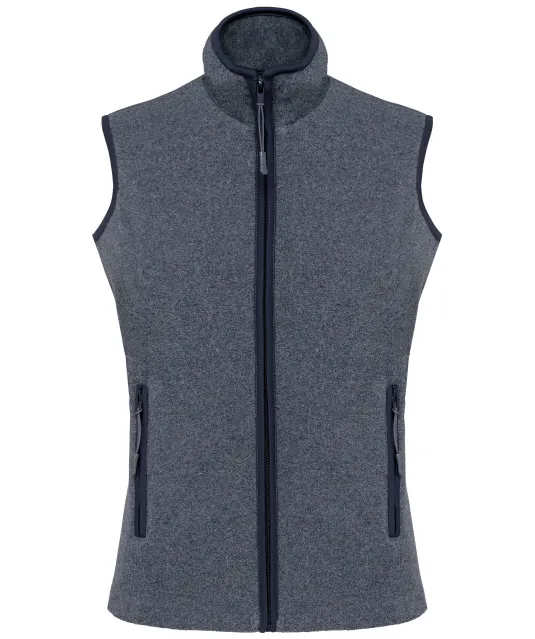 K906 - Bodywarmer van microfleece dames French Navy Heather