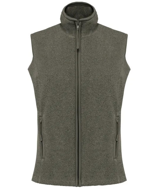 K906 - Bodywarmer van microfleece dames Green Marble Heather