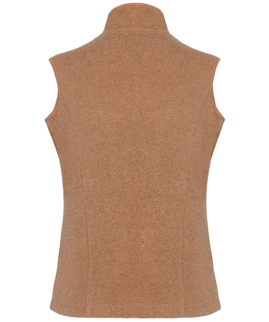 K906 - Bodywarmer van microfleece dames Camel Heather