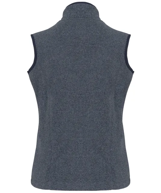 K906 - Bodywarmer van microfleece dames French Navy Heather