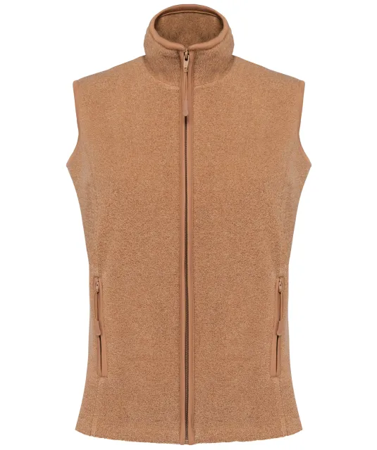 K906 - Bodywarmer van microfleece dames Camel Heather