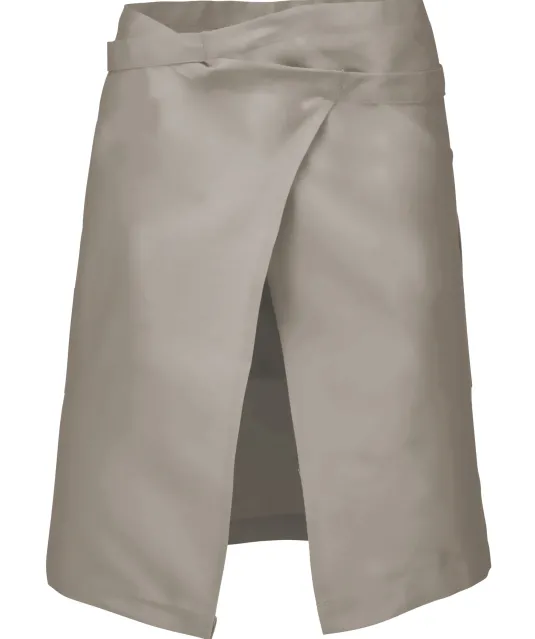 K899 - Polykatoen halflang schort Beige