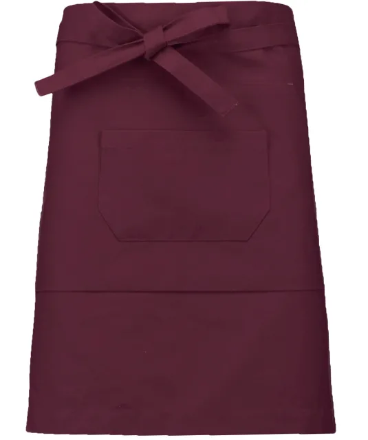 K899 - Polykatoen halflang schort Wine