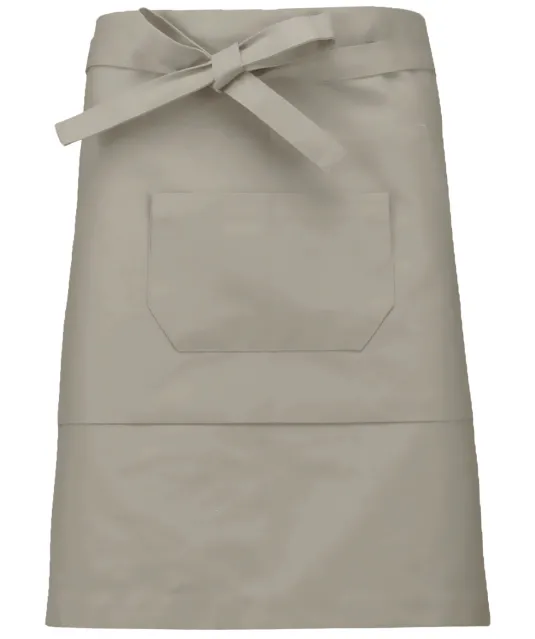 K899 - Polykatoen halflang schort Beige