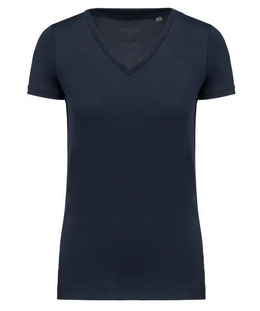 K3003 - Dames-t-shirt Supima® V-hals korte mouwen Navy