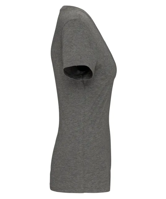 K3003 - Dames-t-shirt Supima® V-hals korte mouwen Grey Heather