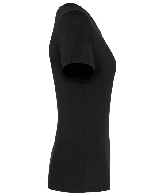 K3003 - Dames-t-shirt Supima® V-hals korte mouwen Black