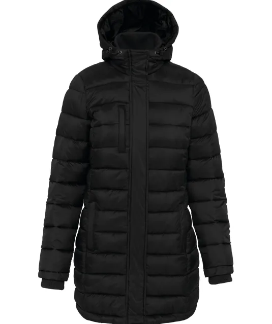 K6129 - Lichte damesparka met capuchon Black