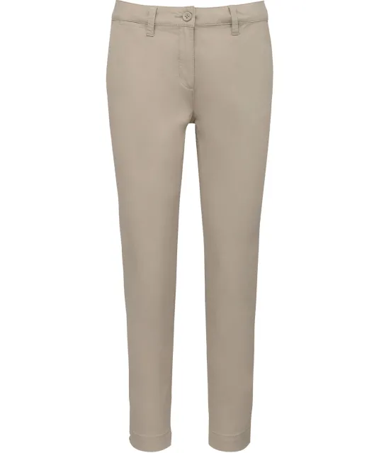 K749 - Enkelhoge broek voor dames Beige