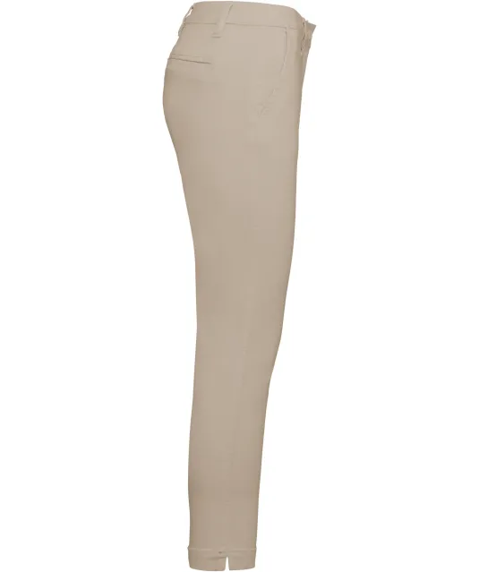 K749 - Enkelhoge broek voor dames Beige