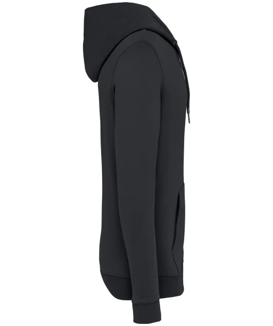 NS402 - Ecologische uniseks sweater met capuchon en rits Iron Grey