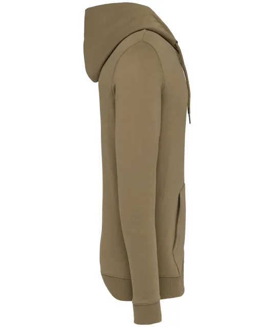 NS402 - Ecologische uniseks sweater met capuchon en rits Light Olive Green