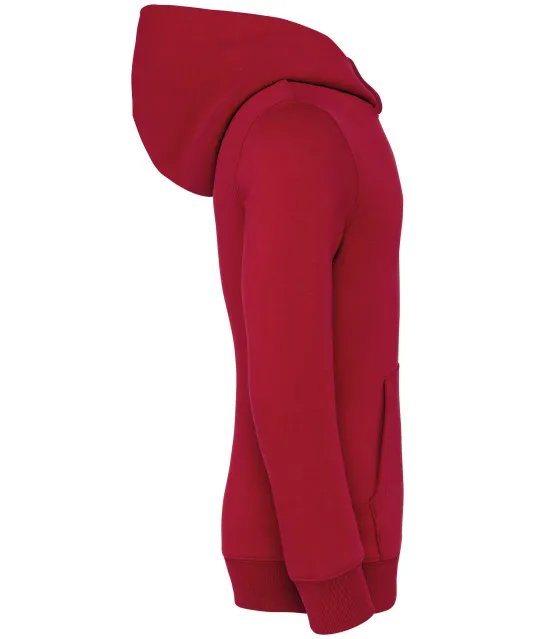 NS404 - Ecologische kindersweater met capuchon Hibiscus Red
