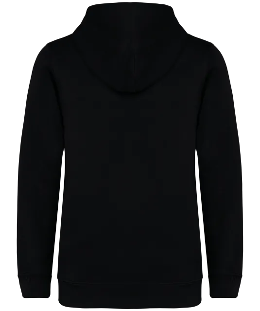 NS405 - Ecologische kindersweater met rits en capuchon Black