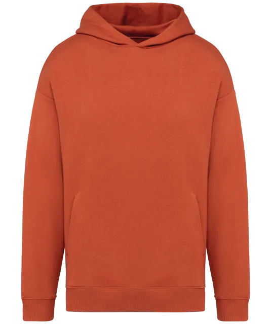 NS408 - Ecologische uniseks oversized sweater met capuchon Burnt Brick
