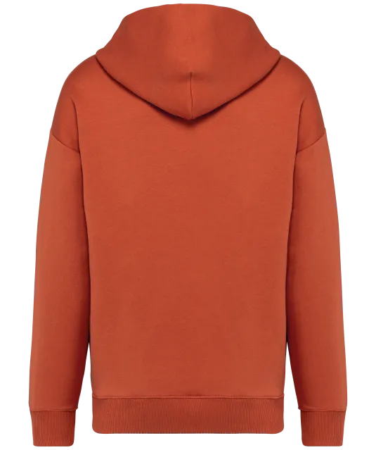 NS408 - Ecologische uniseks oversized sweater met capuchon Burnt Brick
